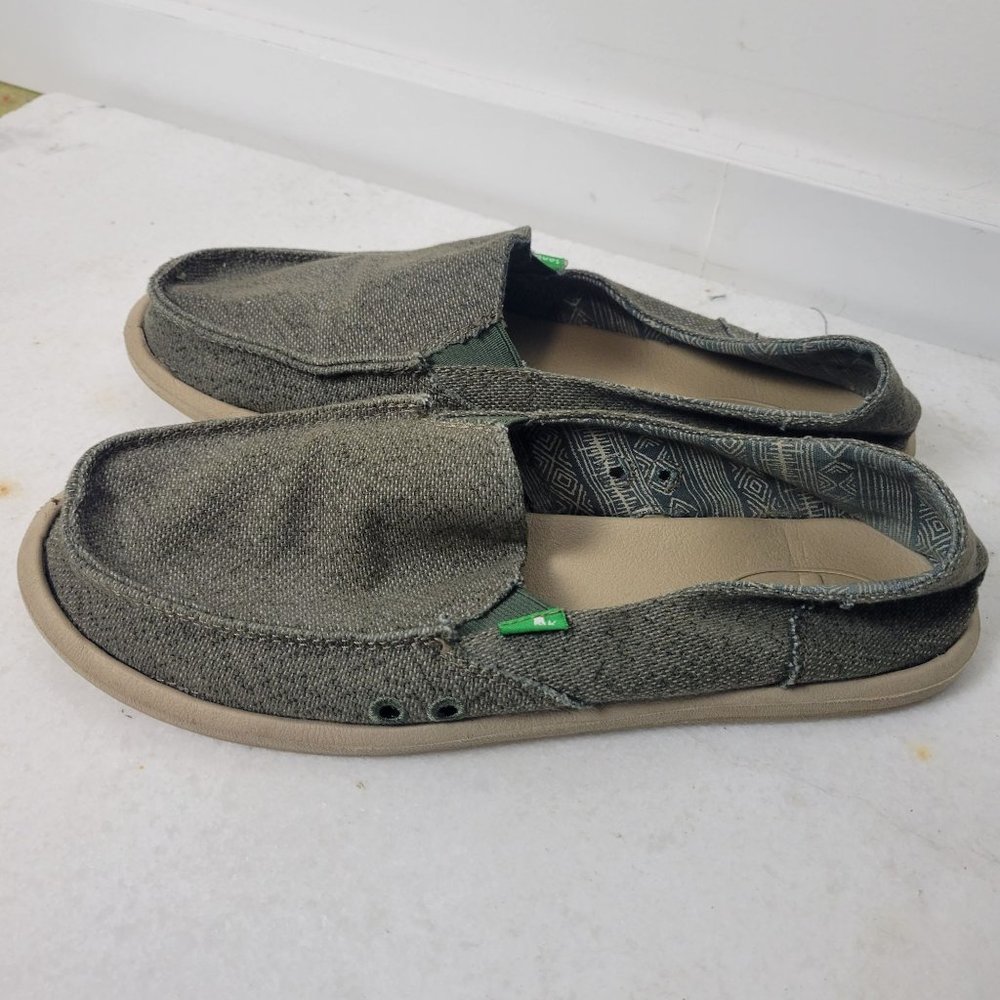 Sanuk Men's Vagabond Tripper Mesh Green Shoes Size 10